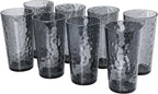 BPA-Free Plastic Tumblers 8 Pack | Reusable Dishwasher Safe | Stackable by AKMQYM