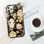 Compatible with iPhone 11 Pro Max Case, Blooming Rose Golden Flower Luxury - Image 7