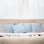 Ambesonne Checkered Decorative Throw Pillow Case Pack of 4, Gingham Motif - Image 6