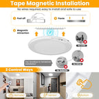 SunRider 4-Pack Rechargeable Motion Sensor LED Ceiling Light - Image 5