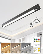 Rechargeable Motion Sensor Ceiling Light, Full Metal Battery Powered LED Closet by LYTARALightsExpertInOut