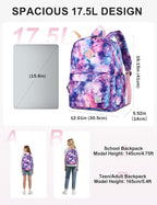 VASCHY Backpack for School, Lightweight Water Resistant Bookbag Casual Daypack - Image 2