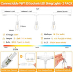 Mlambert 2 Pack 96FT Outdoor String Lights - Image 6