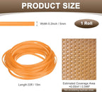 M METERXITY 1-Pack Wicker Repair Kit, 5mm x 33ft/10m Plastic Flat Rattan - Image 3