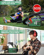 Emergency Crank Radio, 20000mAh / 74000mWh Solar Hand Crank Weather Radio - Image 7
