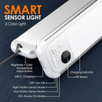 RUIKORING 8.5" Under Cabinet Lighting 6 Pack, 3 Colors, Motion Sensor Light - Image 3