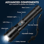 Kmivo Flashlight Rechargeable LED High Lumens, 000 Lumens Super Bright Flash - Image 9