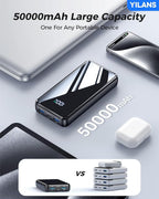 Portable Charger, 50000mAh Power Bank Built-in Cable, 22.5W PD USB C In & Out - Image 5