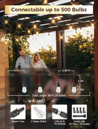 XMCOSY+ 96FT Outdoor String Lights, Patio Lights Outdoor Waterproof - Image 5