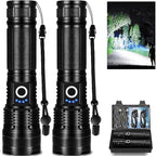 Lylting Led Flashlights High Lumens Rechargeable 2 Pack, 99000 Lumen Super by Brightyourwayhome