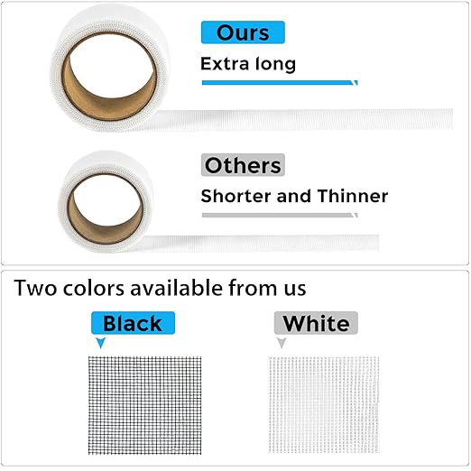 Secopad White Window Screen Repair Tape, 2 in X 15 FT Screen Repair Kit - Image 5