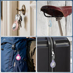 AirTag Holder with 304 Carabiner, 4 Pack IPX8 Waterproof Shockproof PC Hard Case - Image 7