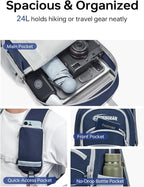 CROSSGEAR 24L Packable Backpack, Lightweight Hiking Daypack, Water-Resistant - Image 2