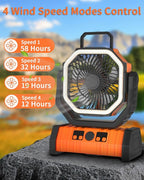 ADUST Camping Fan - 20000mAh Battery Powered Fan Battery Operated Rechargeable - Image 3
