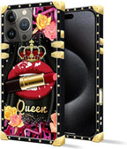 Compatible with iPhone 16 Pro Max Case, Queen Lip Crown Leopard Print Luxury - Image 2