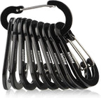 Booms Fishing CC5 Multi-Use Carabiner Clips, 10 Pack 2.3"/ 3.1" Caribeener Clips by BoomsFishing