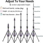 FreeSea Photography Aluminum Light Stand 83in/210cm, Travel Tripod - Image 4