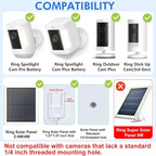 2-in-1 Wall Mount for Ring Solar Panel & Stick Up Cam Battery, Ring Spotlight - Image 2