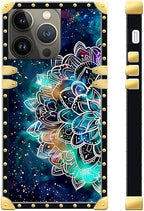 Compatible with iPhone 13 Pro Max Case, Starry Sky Colourful Mandala Luxury - Image 3