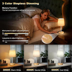 Wowag Small Cordless Table Lamp, 5000mAh Rechargeable Battery Operated Desk Lamp - Image 3