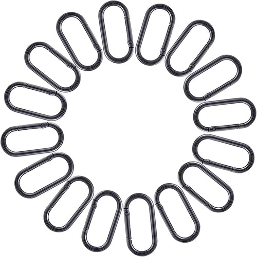 16 Pcs Carabiners Clip, Oval Shape Cute Carabiner Keychain Clip Aluminum Hook by Unknown