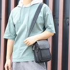 Augus Leather Small Messenger Bag - Image 3