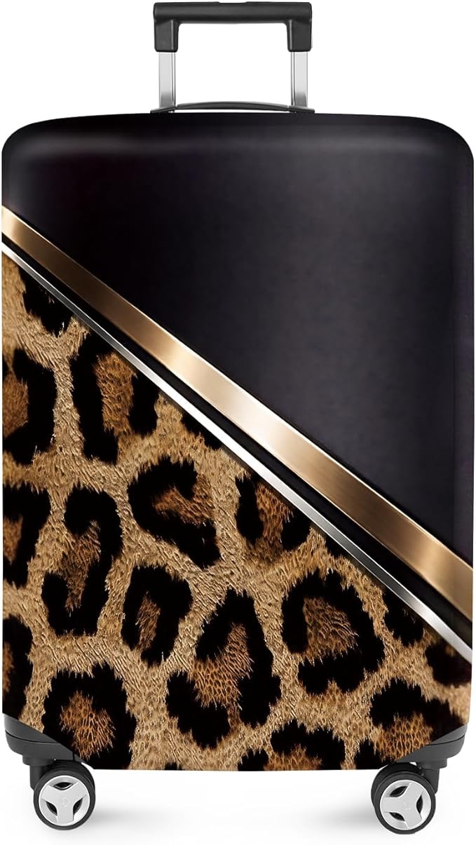 ANNA QUEEN Leopard Print Luggage Cover, Luxury Animal Pattern Suitcase Protector by ANNAQUEEN