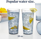 US Acrylic Cafe Plastic Reusable Tumblers 20-ounce Water Cups in Grey | Value - Image 3