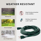 50ft Outdoor Extension Cord for Christmas Decorations- 16/3 Heavy Duty SJTW - Image 5