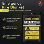 Emergency Fire Blanket For Home And Kitchen, Safe Touch Silicone Coated - Image 6