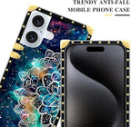 Compatible with iPhone 16 Plus Case, Starry Sky Colourful Mandala Luxury Golden - Image 5