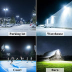 42000LM LED Parking Lot Light, 3 Pack 100W Stadium Light - Image 8