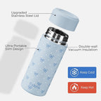 【Upgraded】Exllena Small Insulated Water Bottle 8 oz/250ml– Mini Insulated Water - Image 3