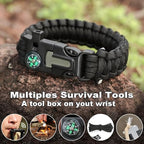 Bracelets, Survival Bracelets for Men Paracord Tactical 5-in-1 Camping Gear Kits - Image 4