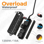 Outdoor Power Strip Weatherproof, 25 FT Extension Cord, Diivoo Waterproof Surge - Image 6