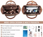 Leather Laptop Backpack for Women - 17in - Image 2