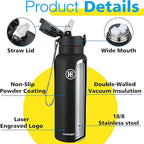 Han's Bottle Sports Water Bottle - 24 Oz - Image 5