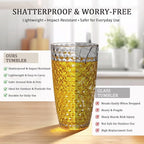 BELLAFORTE Shatterproof Plastic Tumbler Set – Laguna Beach 19oz Tall & 12oz - Image 3