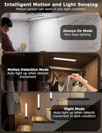 12" Ultra-Thin Under Cabinet Lighting Wireless, Aluminum Alloy Under Counter - Image 3