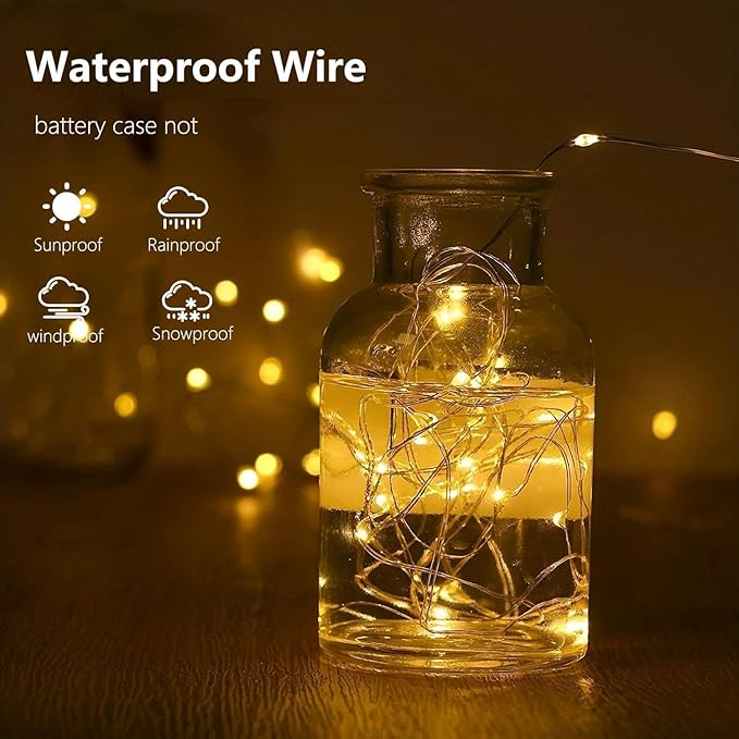 2-Pack 50 LED Fairy Lights Battery Operated - Image 2