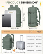 coofay Travel Backpack For Women Men Airline Approved Carry On Backpack Flight - Image 3