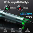 Rechargeable Flashlights High Lumens, G1000 Super Bright Flash Light Grey - Image 3