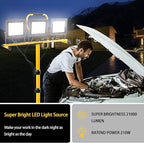 22000 Lumen Work Lights with Stand, 3 Head Portable LED Work Light, with - Image 3
