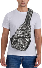 Sling Backpack For Men Hiking Daypack Crossbody Shoulder Bag Travel Chest Pack - Image 3