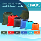 6PCS Dry Bags Waterproof, Lightweight Dry Bags - Image 2
