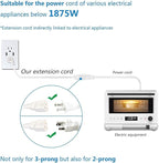 FIRMERST 1875W 15 Feet Extension Cord Heavy Duty 14 AWG Low Profile 15A W - Image 7