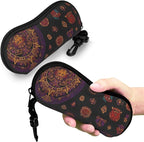 Watercolor Orca Whale Glasses Case Neoprene Portable Zipper Eyeglass Bag - Image 7
