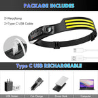 DAWINSIE LED Headlamp Rechargeable, 230° Wide Beam Head Lamp - Image 4
