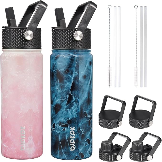 BJPKPK 2 Pack Insulated Water Bottles by BJPKPK