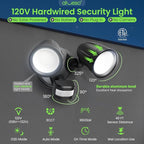 ALUSSO Motion Sensor Outdoor Lights Metal Heads, 30W 3600LM Flood Lights - Image 3